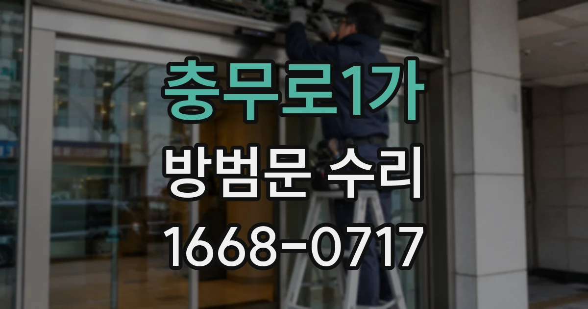 충무로1가 방범문 수리