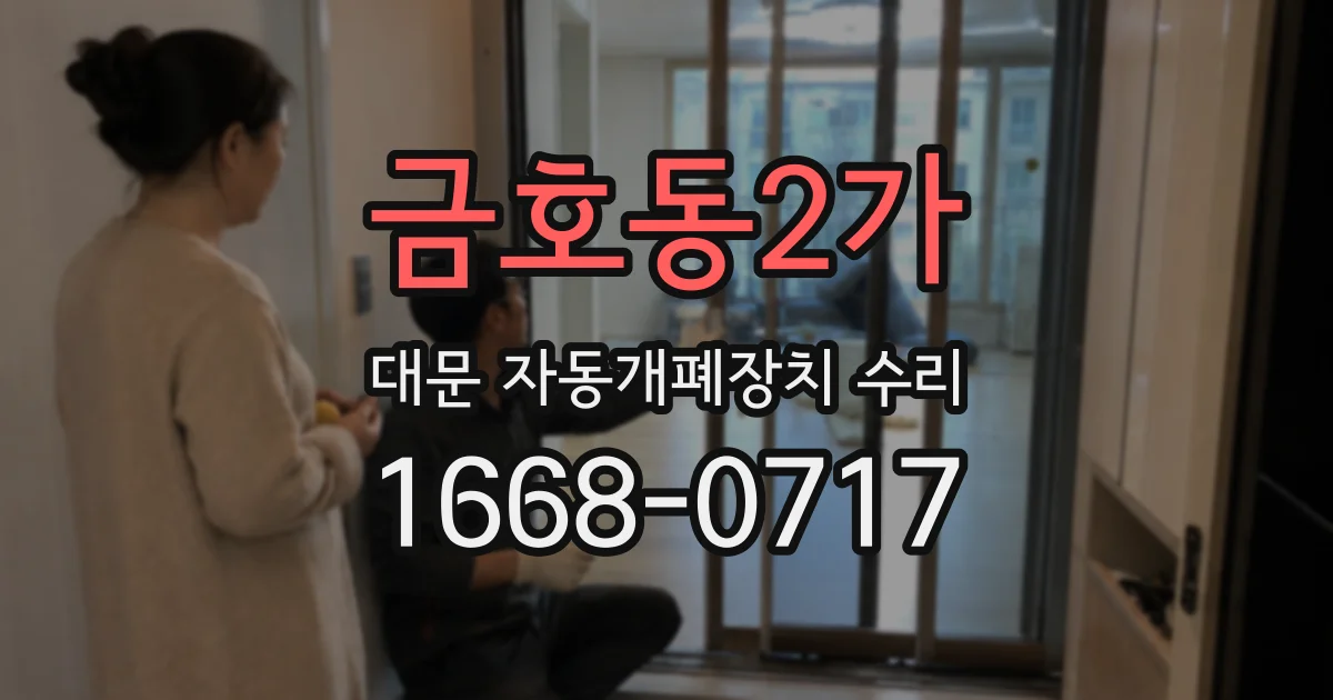 금호동2가 대문 자동개폐장치 수리