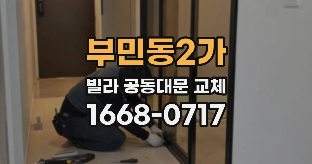 부민동2가 빌라 공동대문 교체