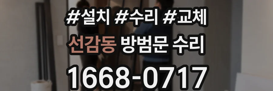 선감동 방범문 수리