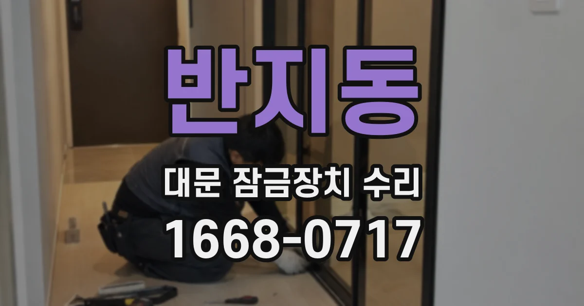 반지동 대문 잠금장치 수리