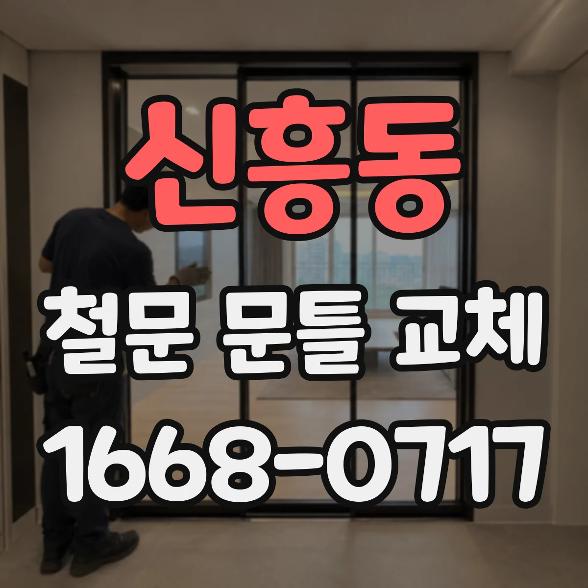 신흥동 철문 문틀 교체