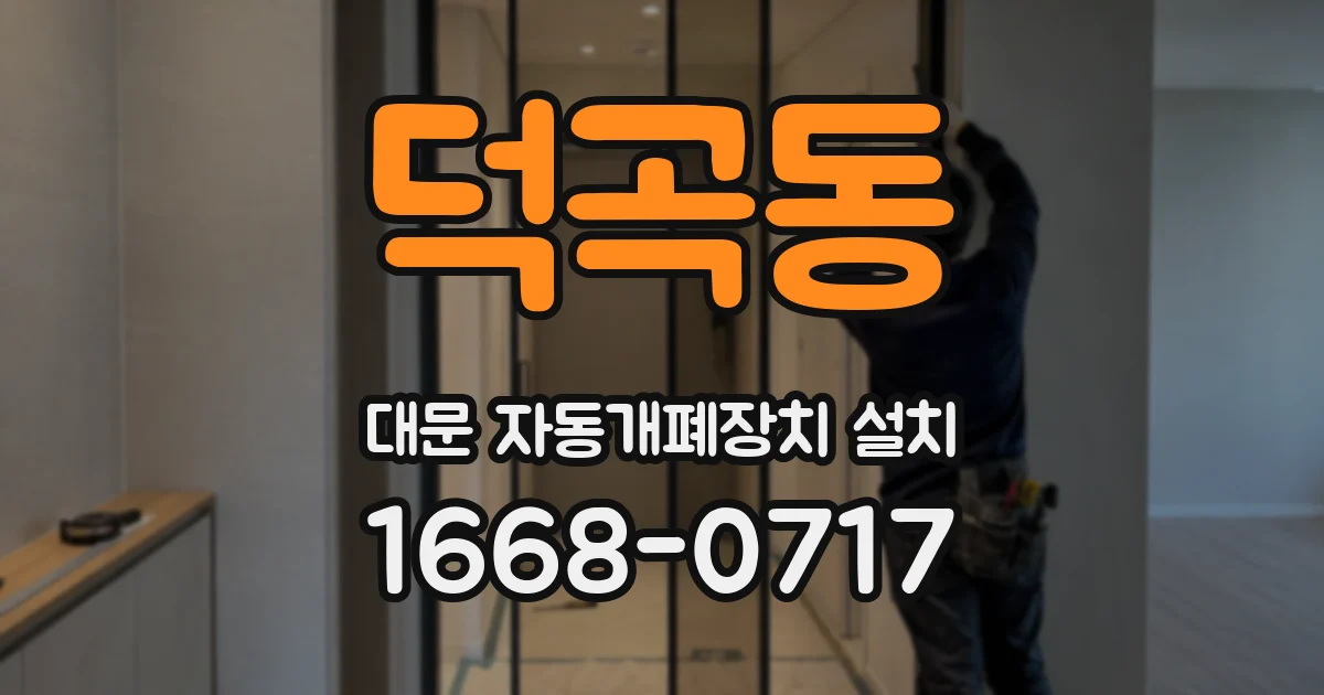 덕곡동 대문 자동개폐장치 설치