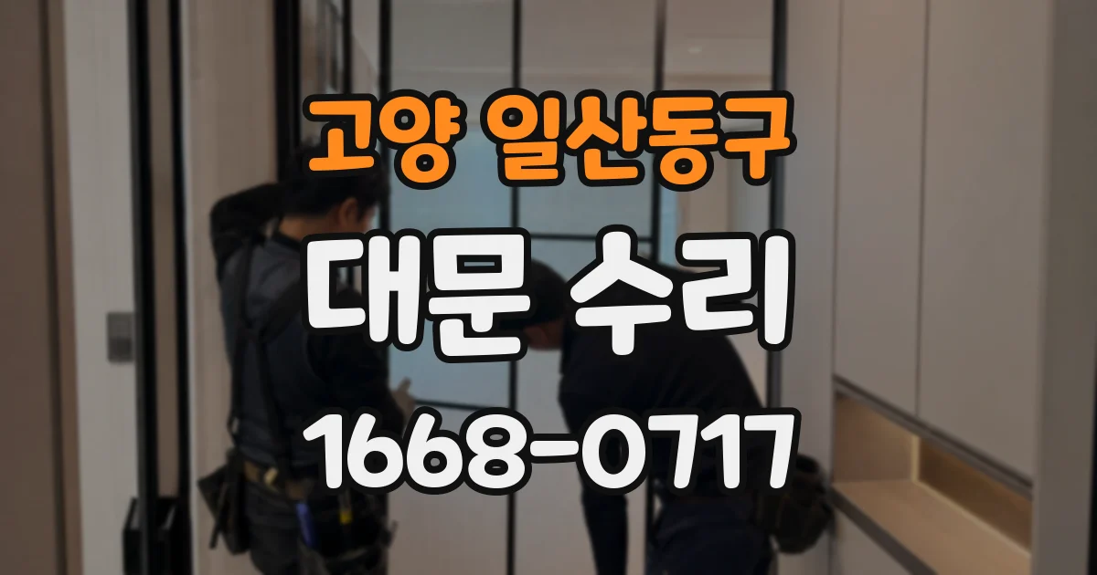 고양 일산동구 대문 수리