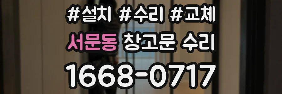 서문동 창고문 수리