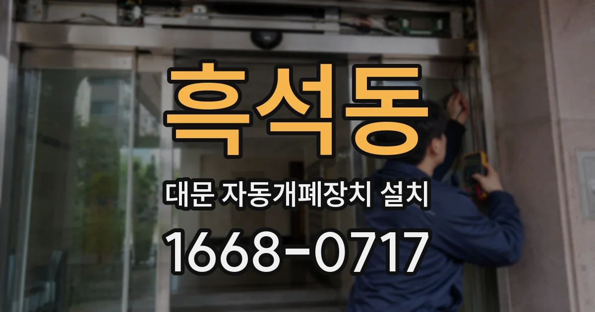 흑석동 대문 자동개폐장치 설치