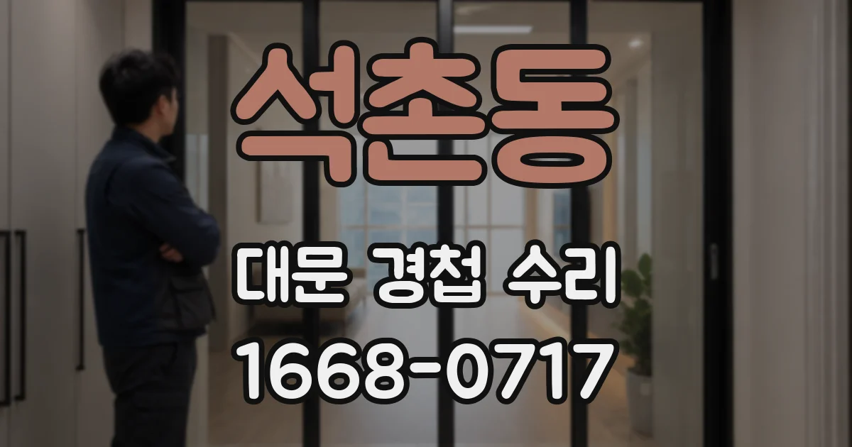 석촌동 대문 경첩 수리
