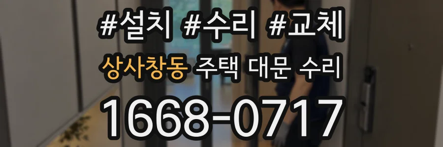 상사창동 주택 대문 수리
