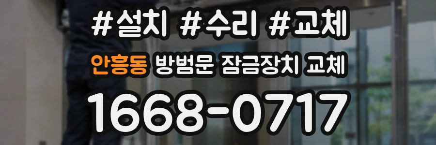 안흥동 방범문 잠금장치 교체