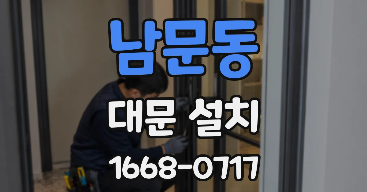 남문동 대문 설치