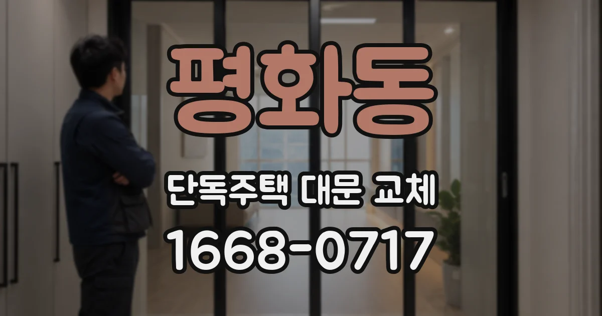 평화동 단독주택 대문 교체