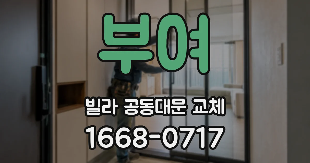 부여 빌라 공동대문 교체