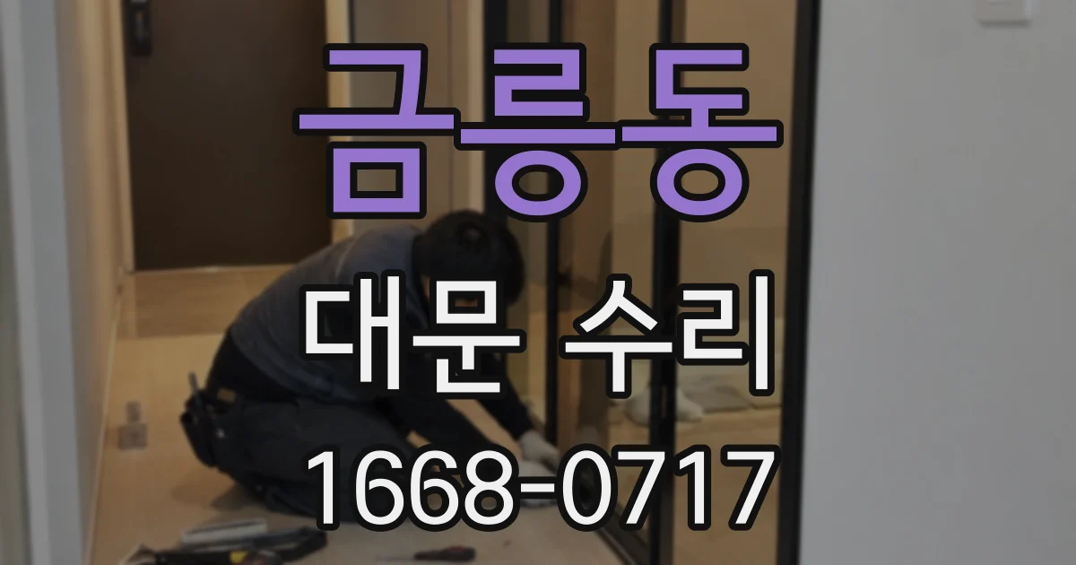 금릉동 대문 수리