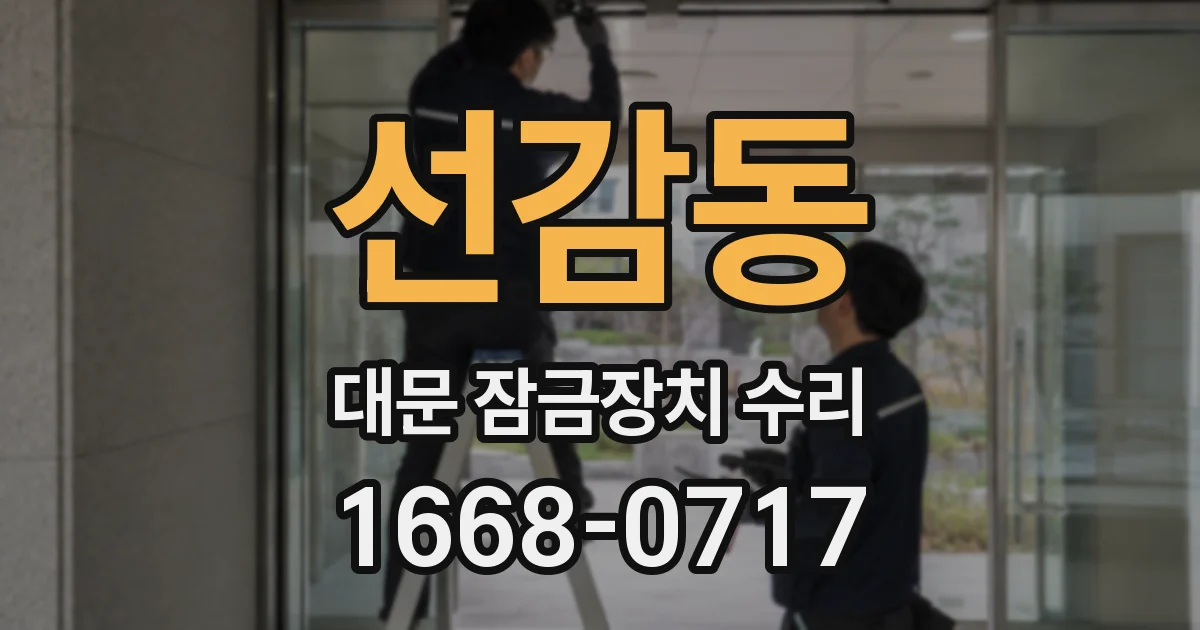 선감동 대문 잠금장치 수리