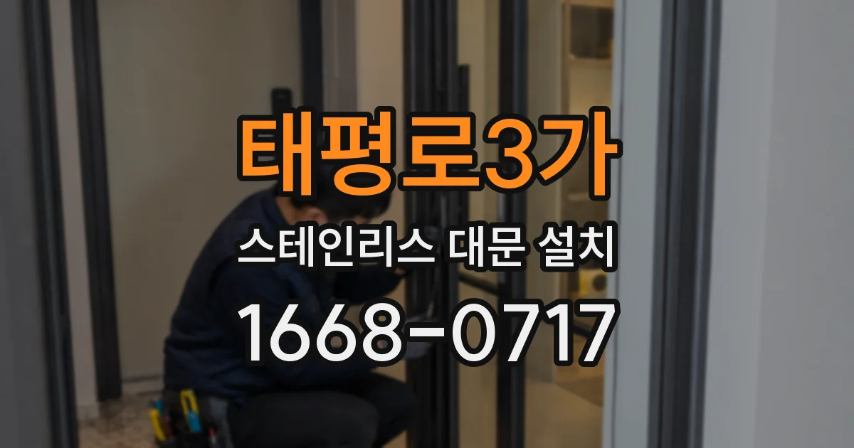 태평로3가 스테인리스 대문 설치