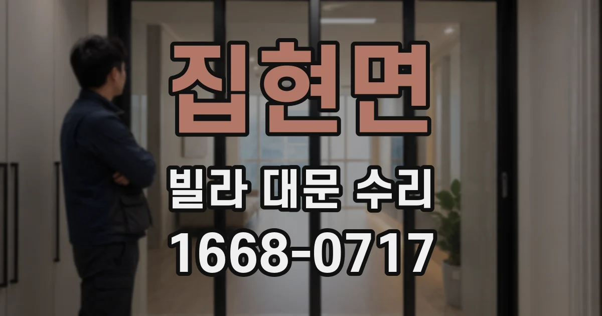 집현면 빌라 대문 수리