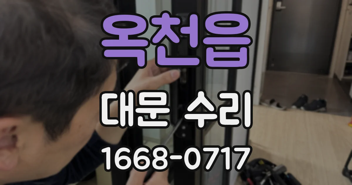 옥천읍 대문 수리