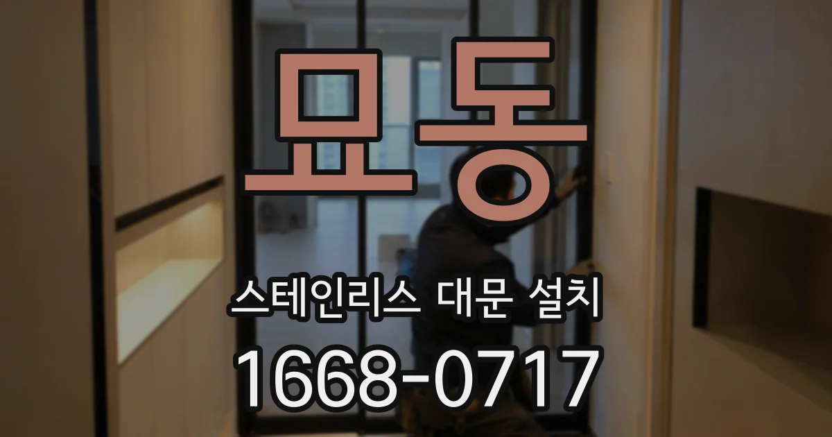 묘동 스테인리스 대문 설치