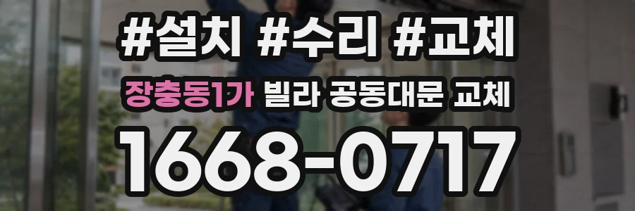 장충동1가 빌라 공동대문 교체