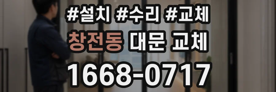 창전동 대문 교체