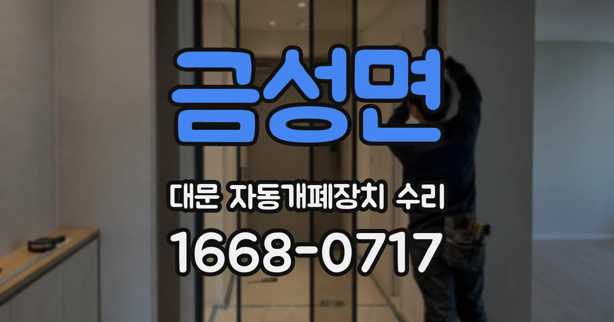 금성면 대문 자동개폐장치 수리