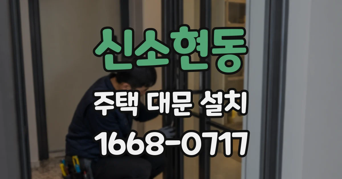신소현동 주택 대문 설치