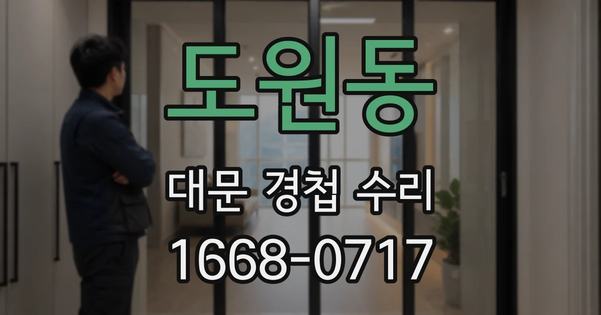 도원동 대문 경첩 수리