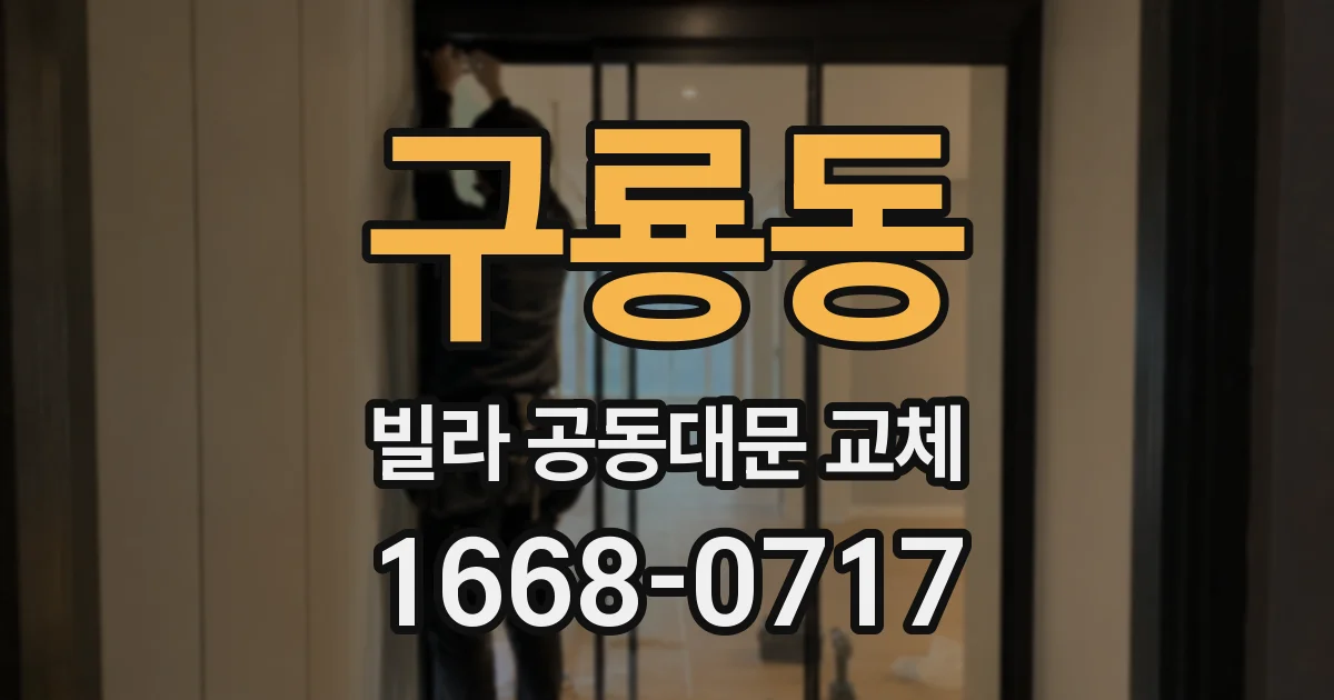 구룡동 빌라 공동대문 교체