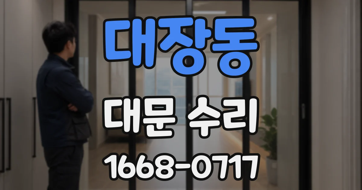 대장동 대문 수리