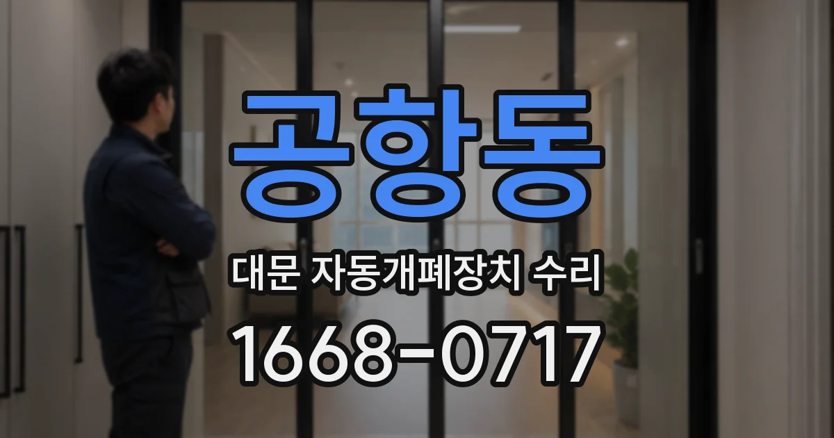 공항동 대문 자동개폐장치 수리