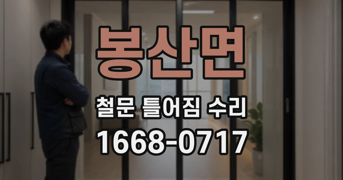 봉산면 철문 틀어짐 수리