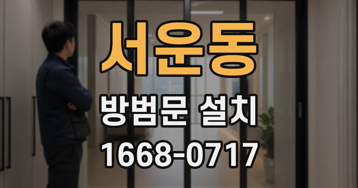 서운동 방범문 설치