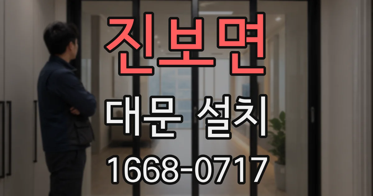 진보면 대문 설치