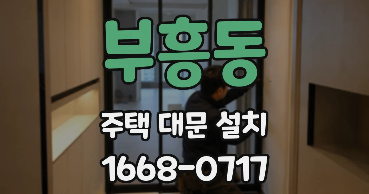 부흥동 주택 대문 설치