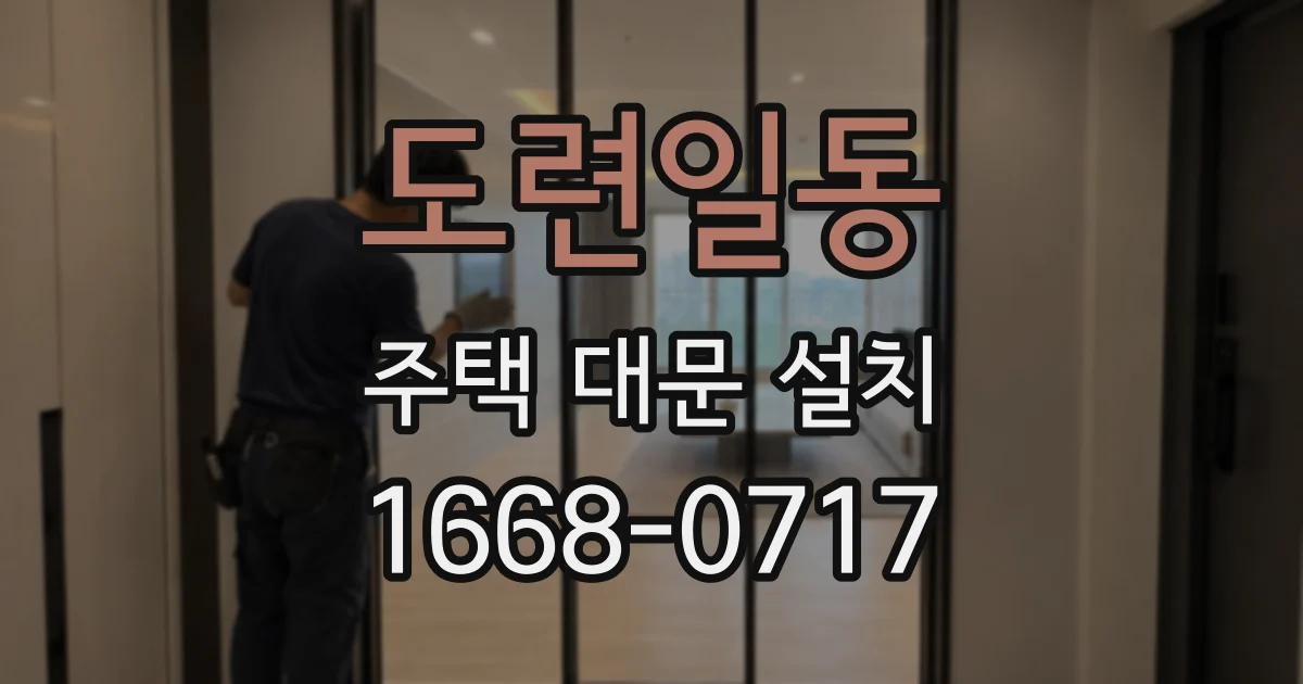 도련일동 주택 대문 설치
