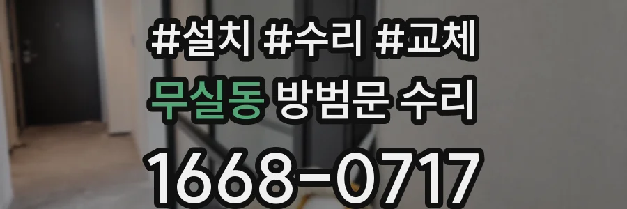 무실동 방범문 수리
