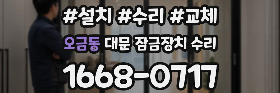 오금동 대문 잠금장치 수리