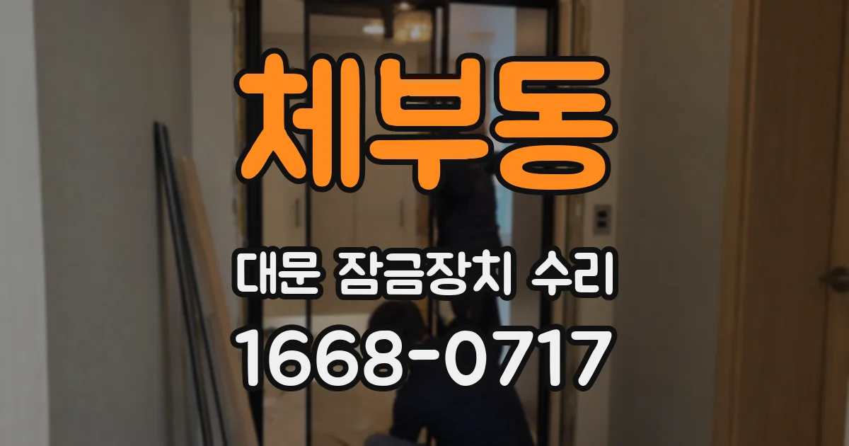 체부동 대문 잠금장치 수리