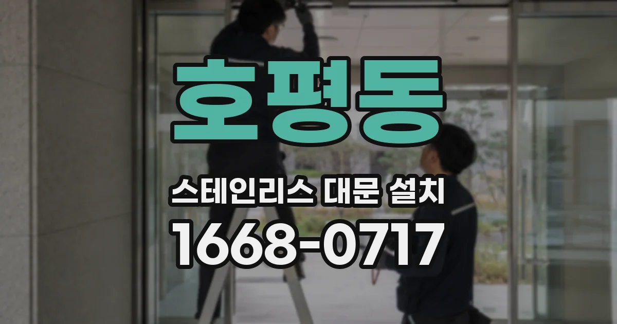 호평동 스테인리스 대문 설치