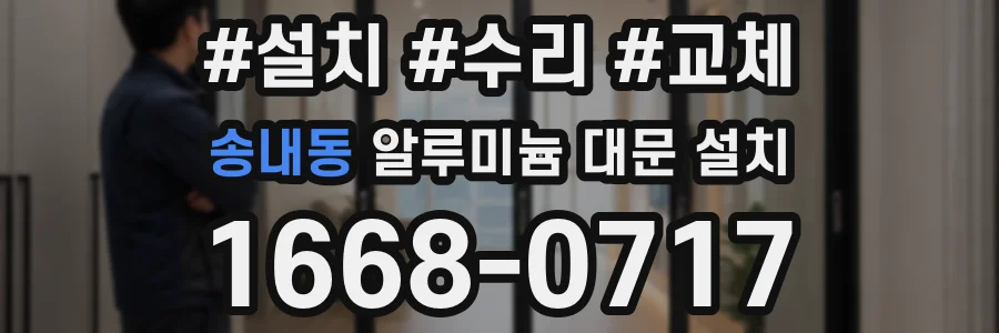 송내동 알루미늄 대문 설치