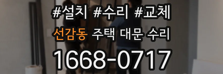 선감동 주택 대문 수리