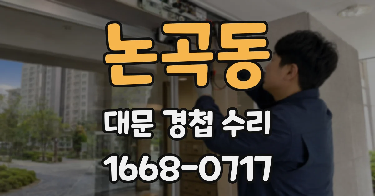 논곡동 대문 경첩 수리