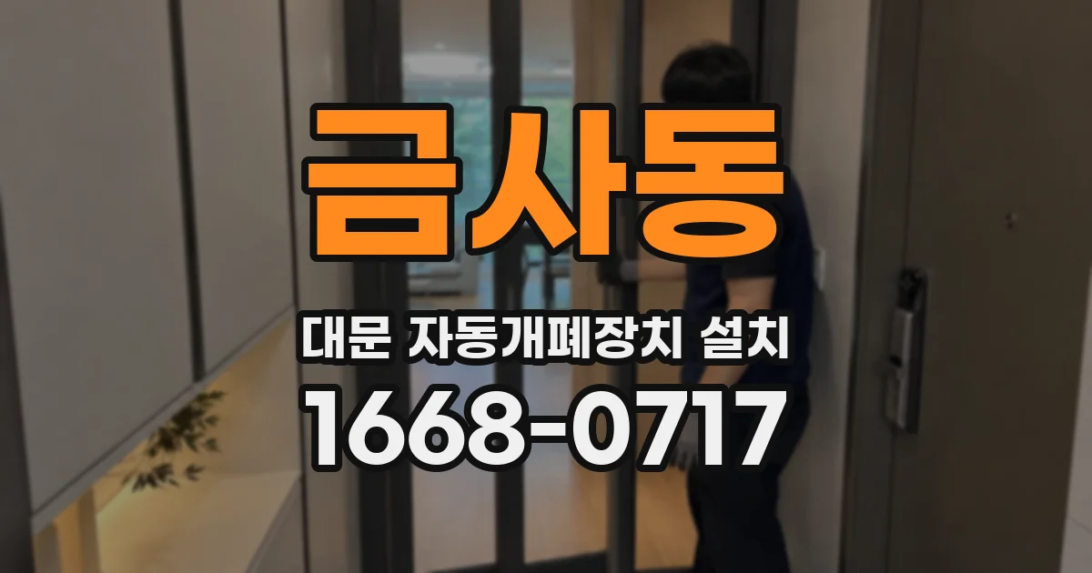 금사동 대문 자동개폐장치 설치
