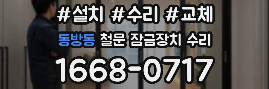 동방동 철문 잠금장치 수리