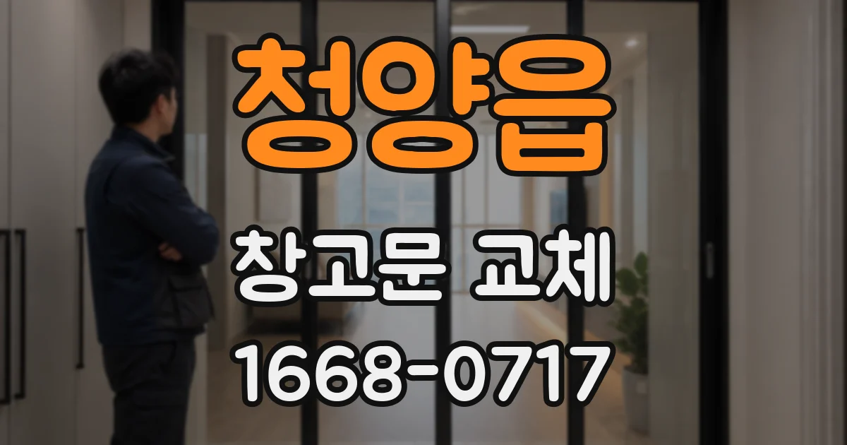 청양읍 창고문 교체