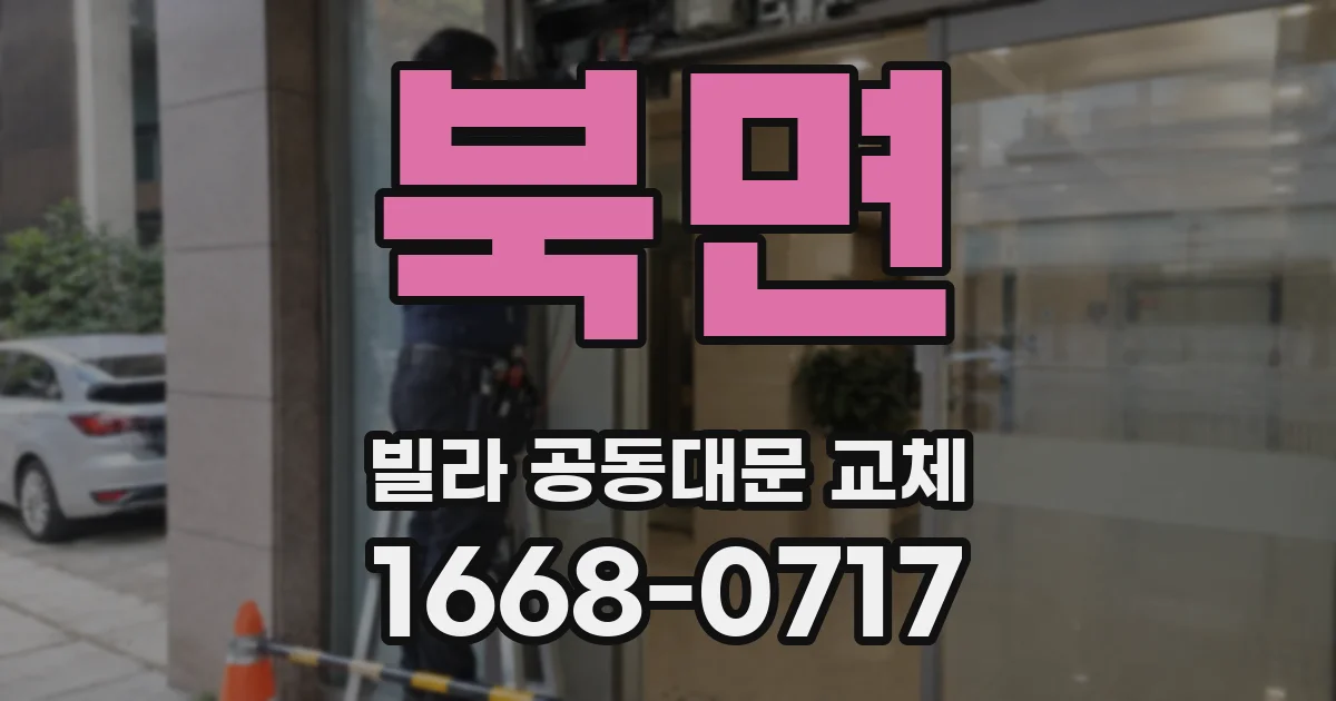북면 빌라 공동대문 교체
