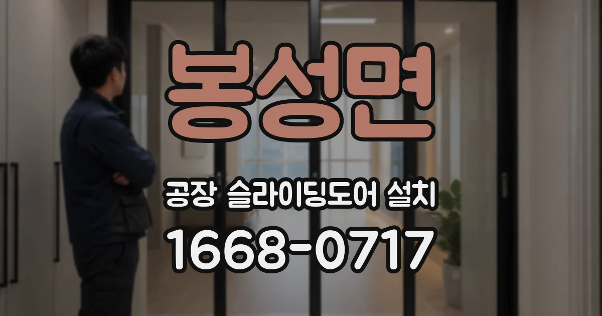 봉성면 공장 슬라이딩도어 설치