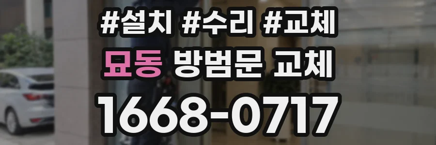 묘동 방범문 교체