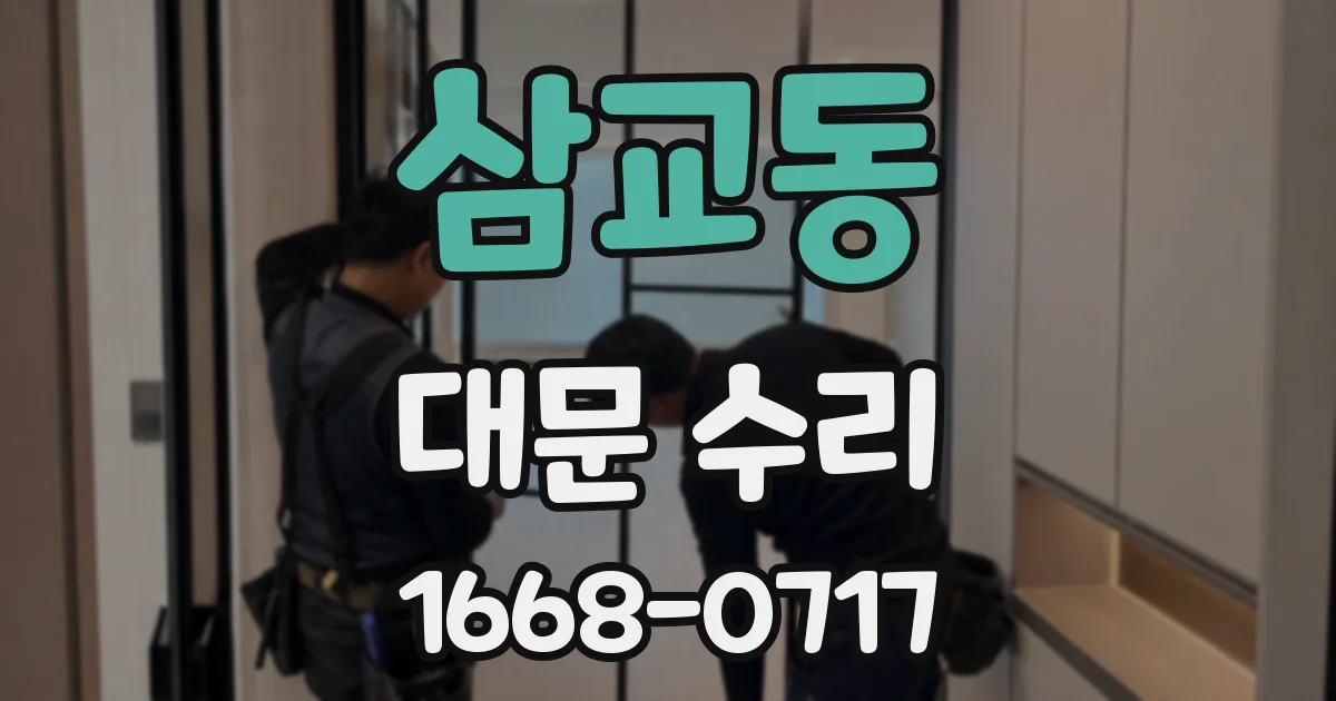 삼교동 대문 수리