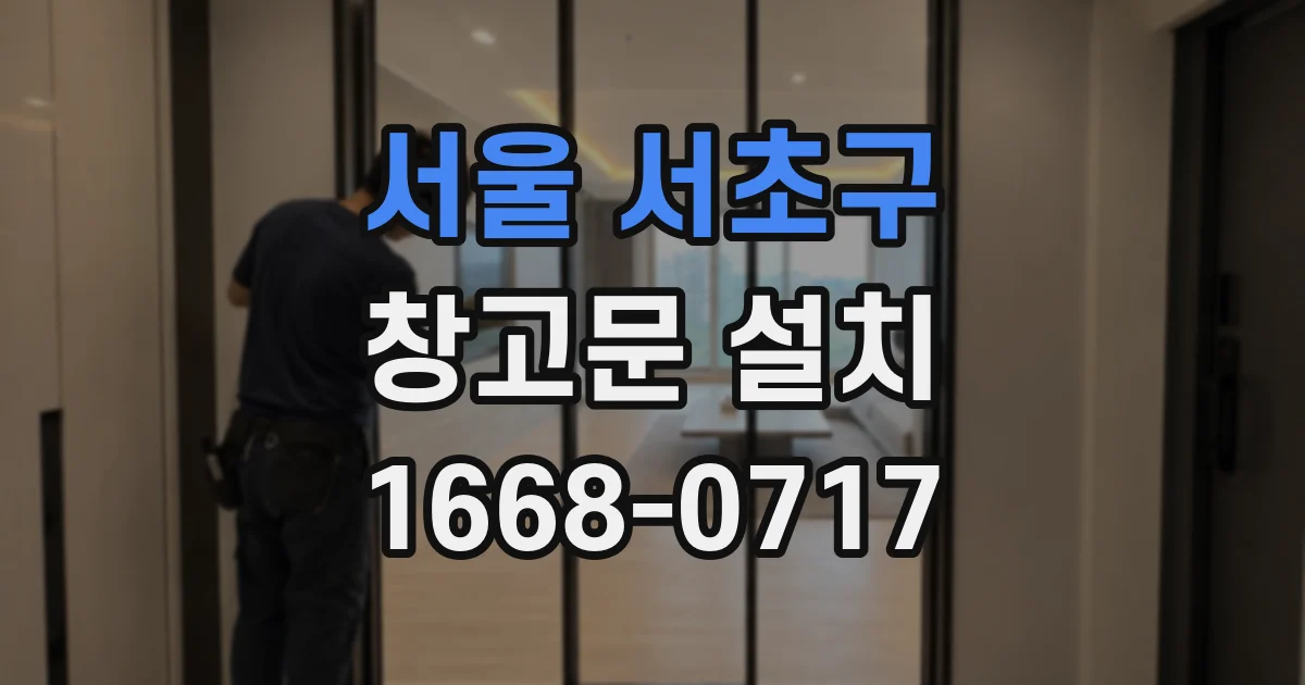서울 서초구 창고문 설치